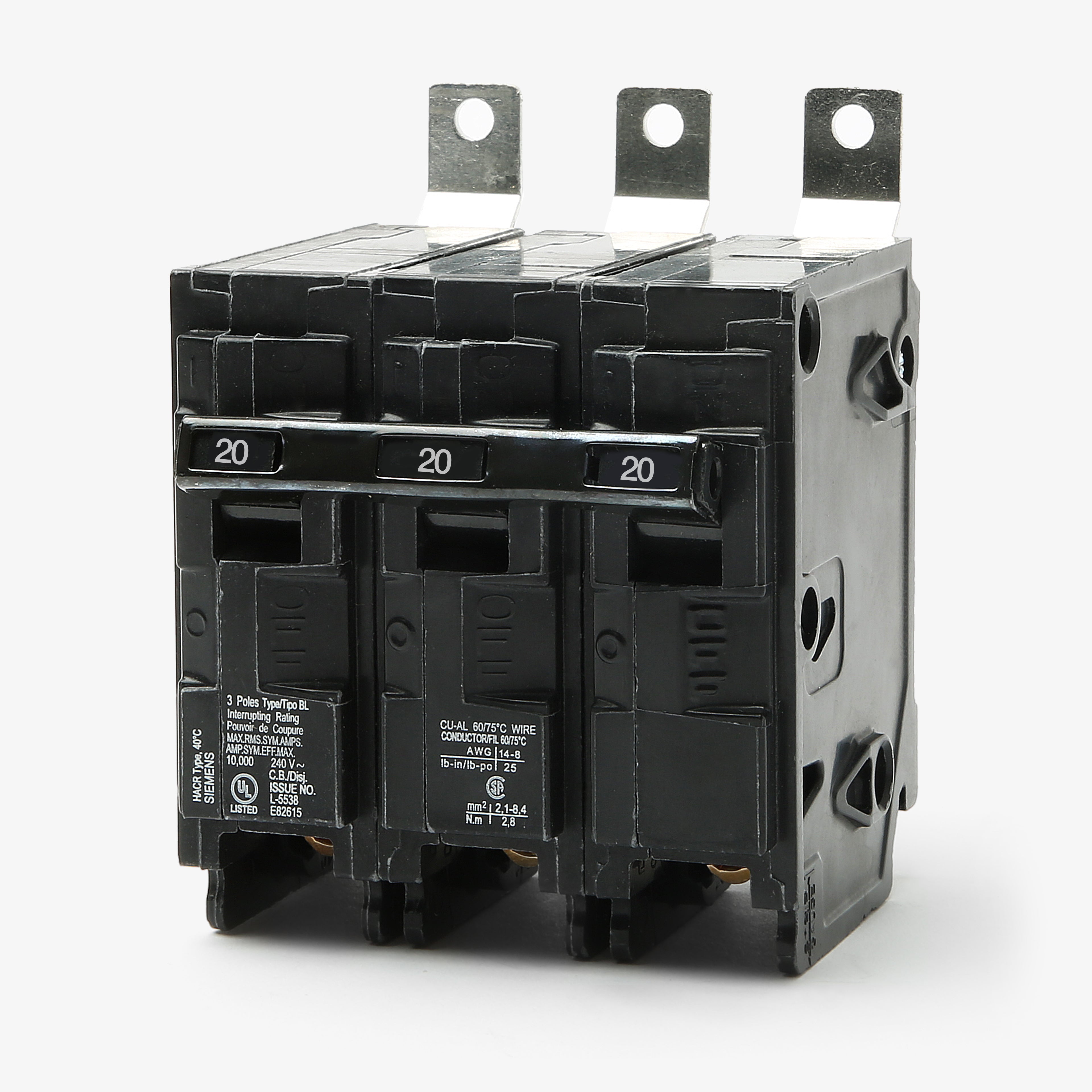 Siemens B320 - 20A 3 Pole Molded Case Circuit Breaker – SuperBreakers