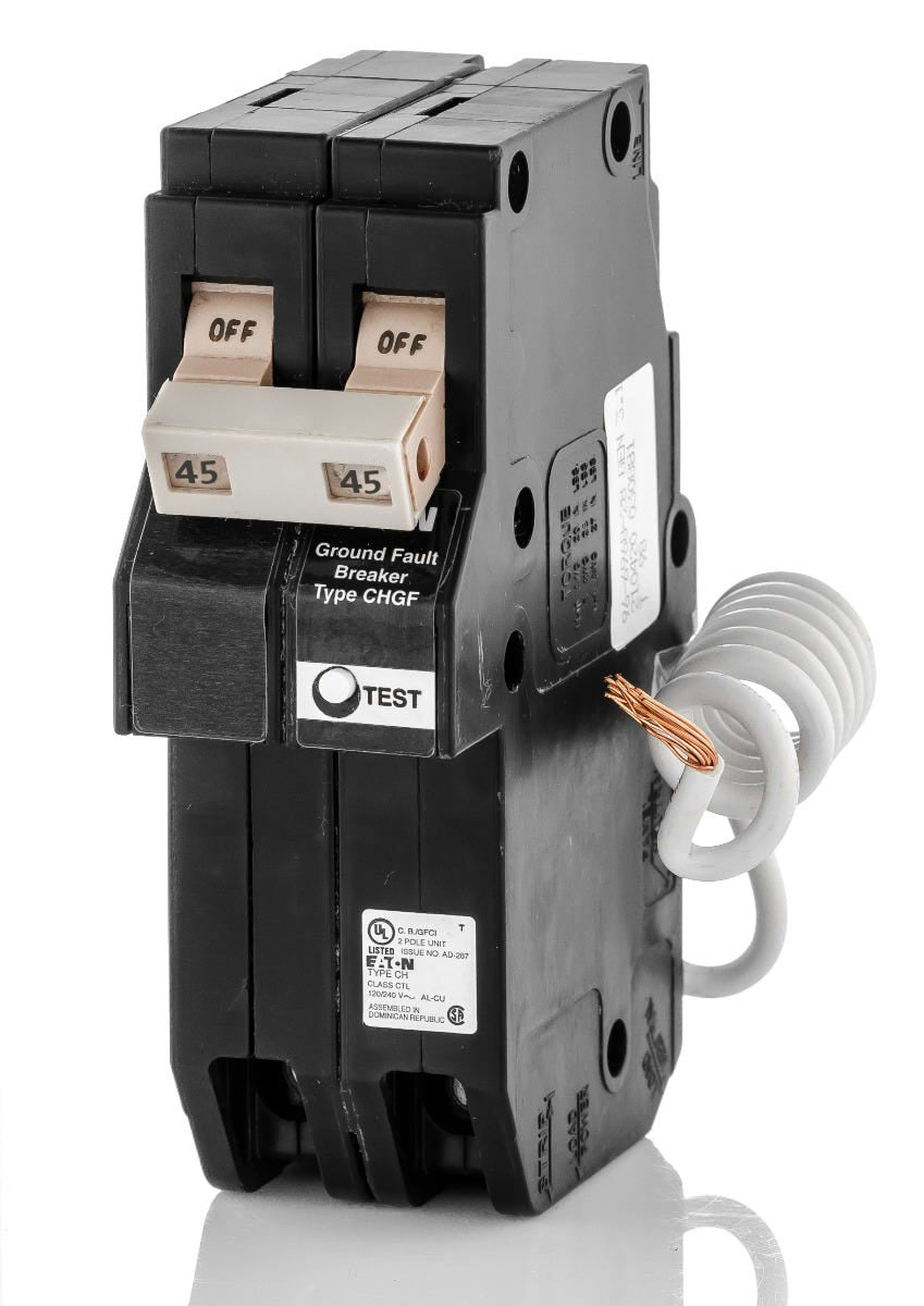 thumbnail image 2 of Eaton CHN250GF 50A 120/240V 2-Pole GFCI Circuit Breaker - Plug-in Ground Fault Protection 2 of 5