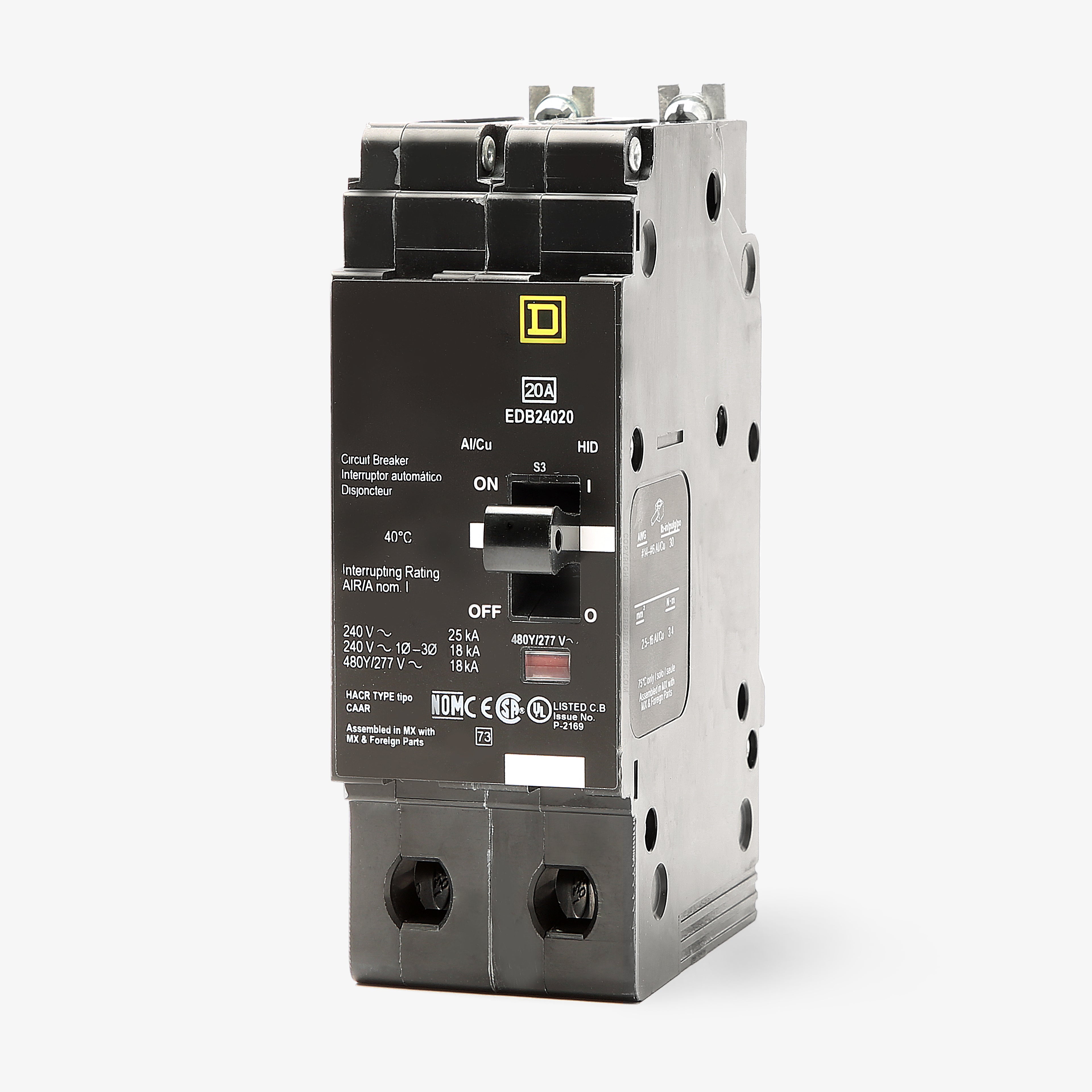 Squae D EDB24020 EDB Type Cicuit Beake, 20-Amp, 2-Pole