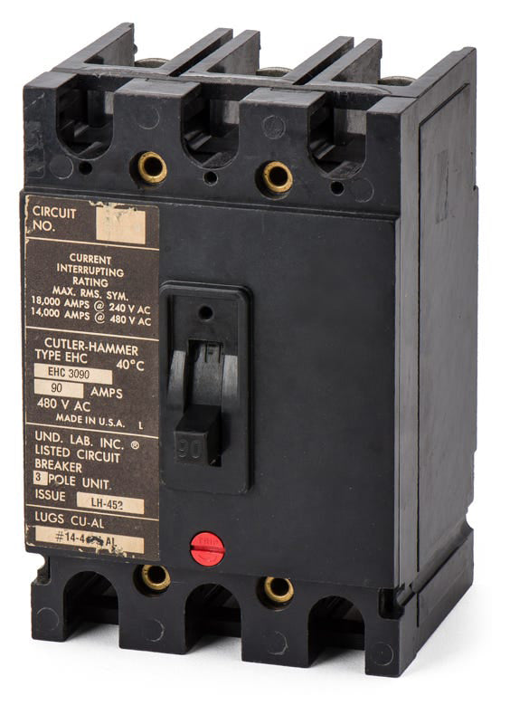 ReCertified Cutler Hammer EHC3090 3 Pole Circuit Breaker SuperBreakers
