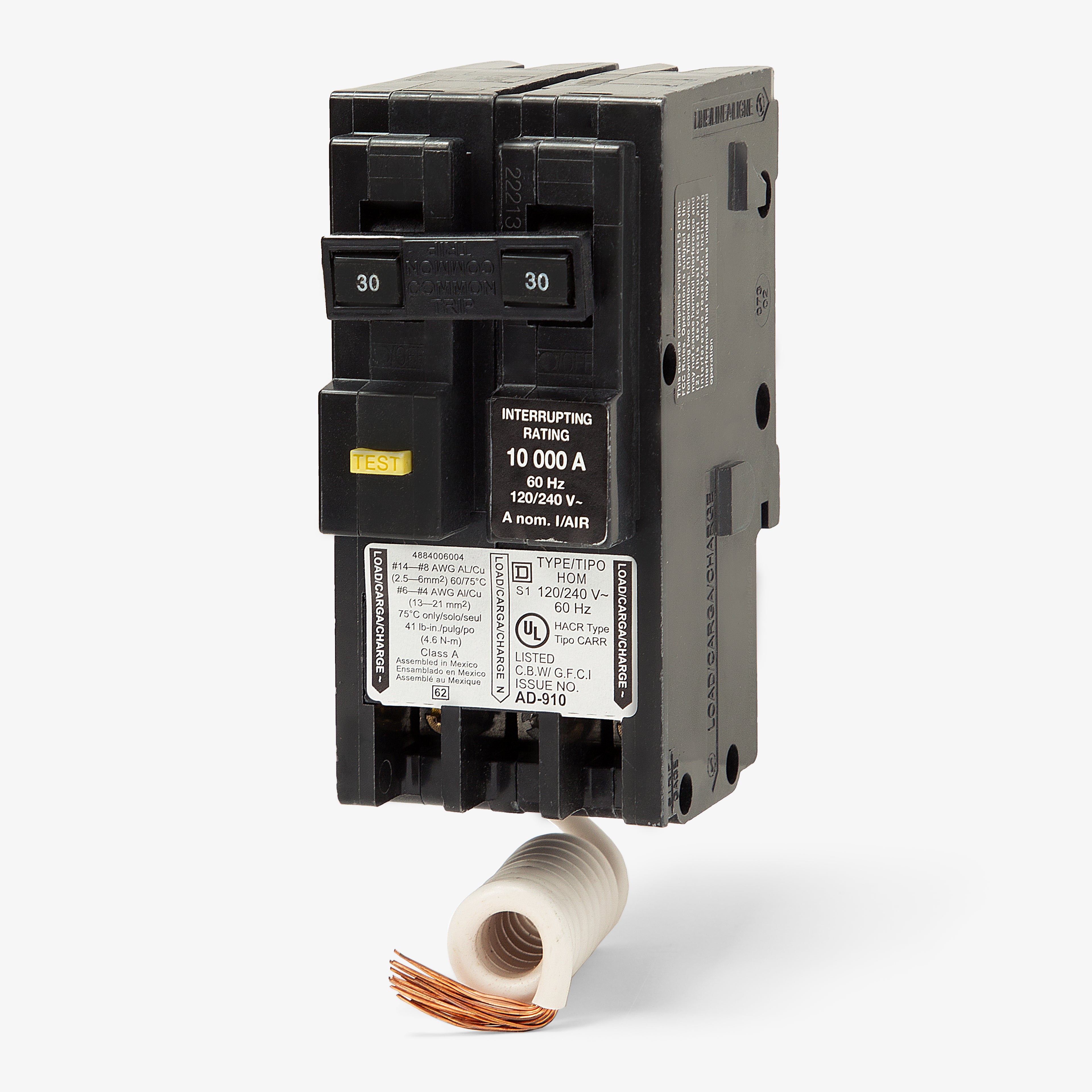 Square D HOM230GFI - 30A GFCI Miniature Circuit Breaker