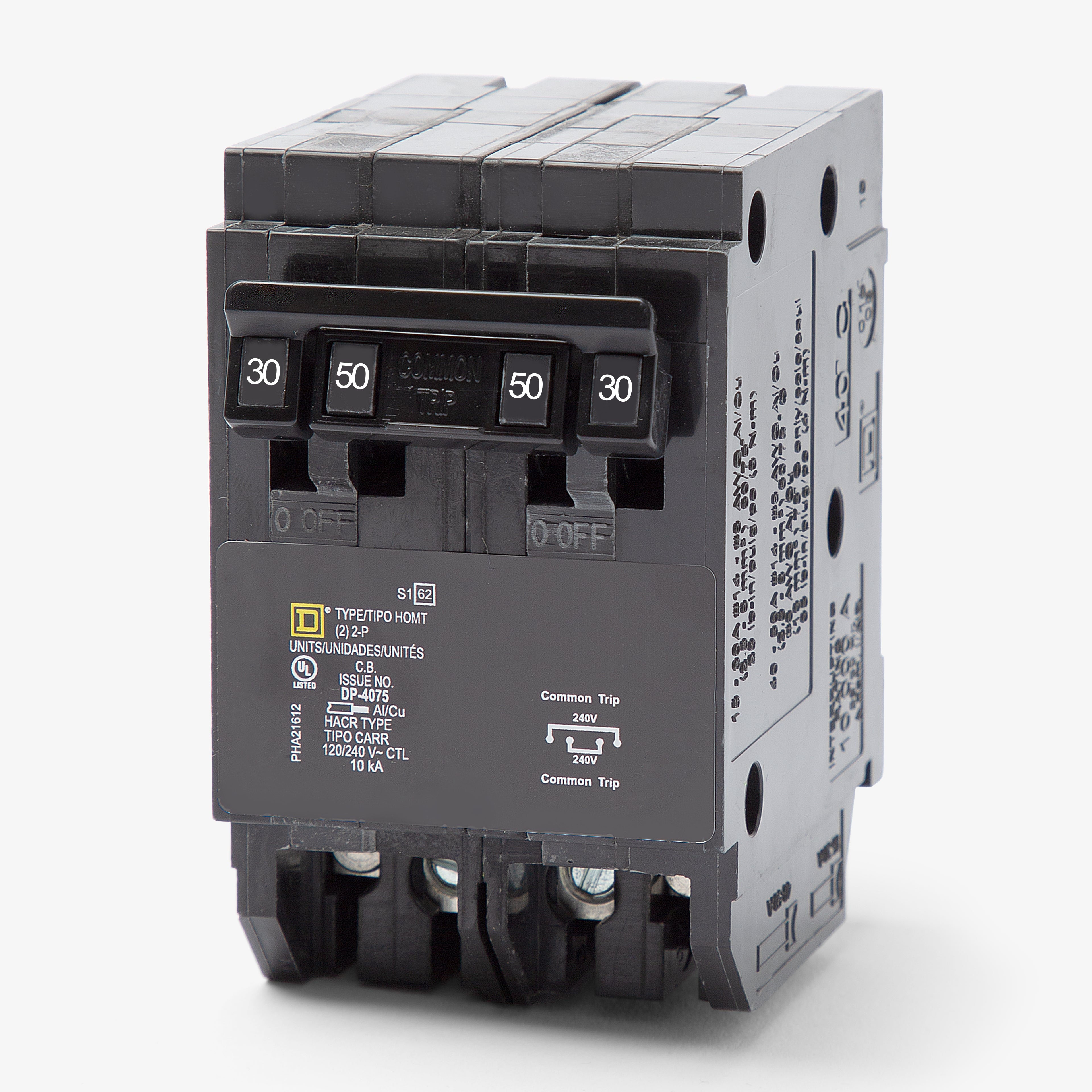 Disjoncteur Square D Homeline HOM250 – 50A, 2 Pôles, 120/240V, Sans Boîte, Neuf