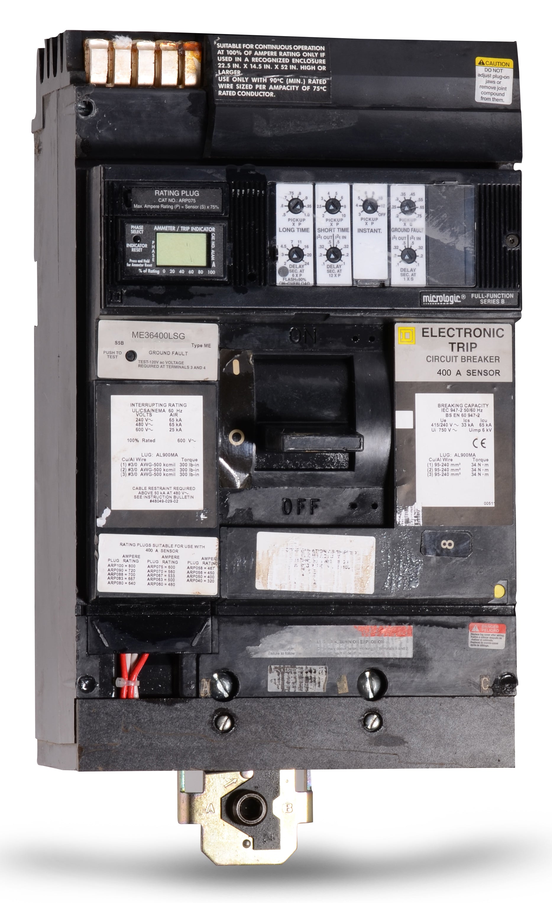 Square D ME36400LSG 3 Pole Circuit Breaker SuperBreakers