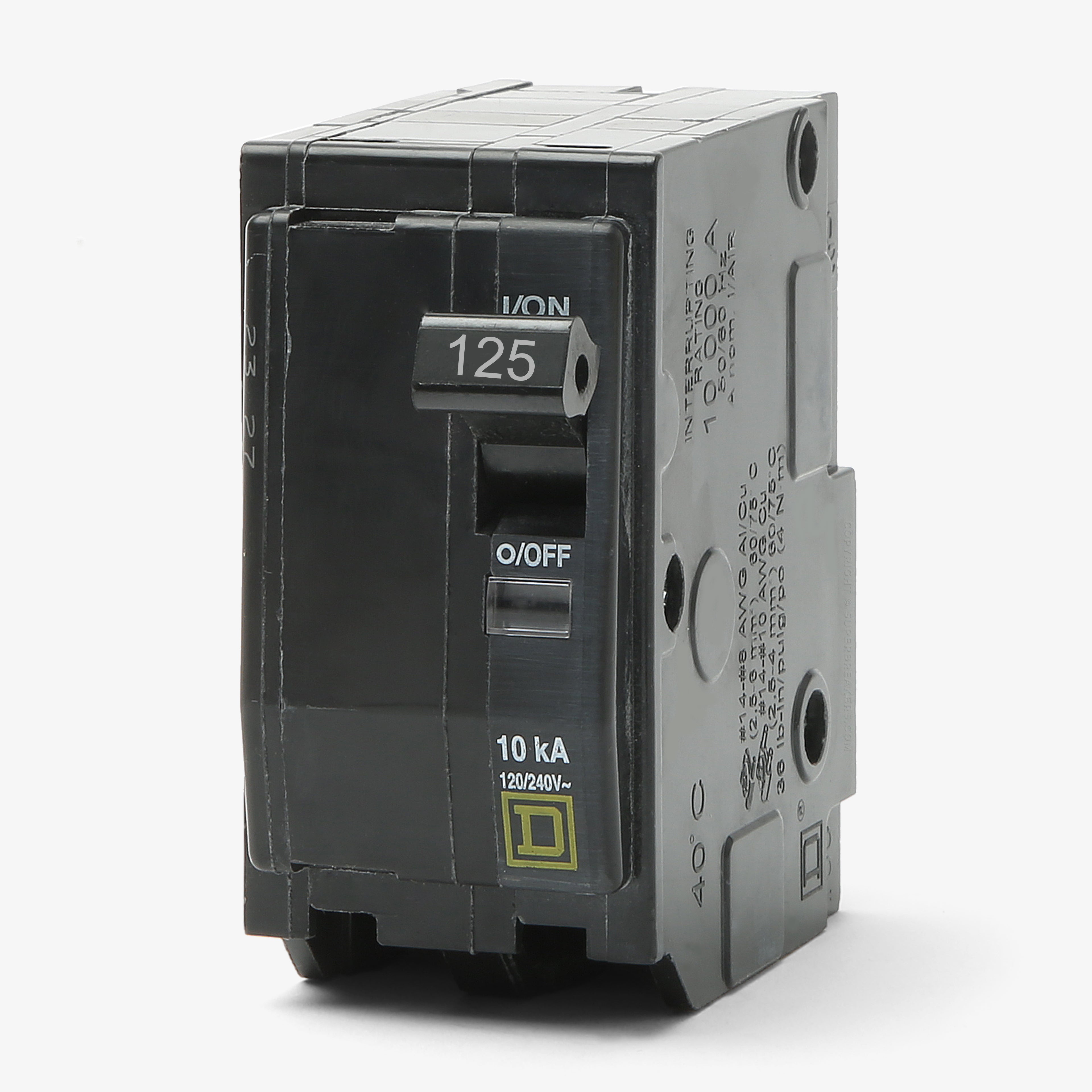 Square D QO2125 - 125A 2 Pole Miniature Circuit Breaker