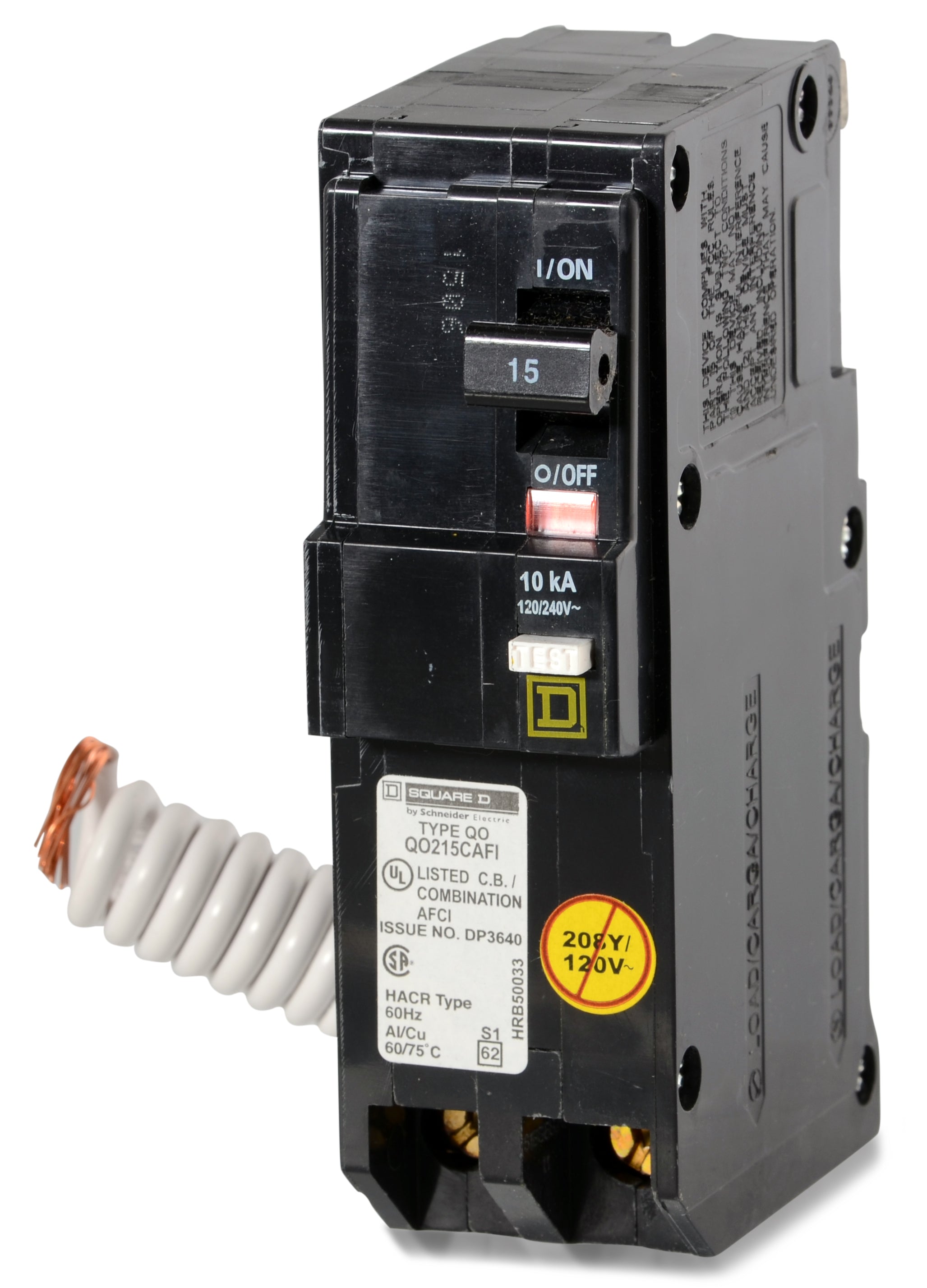 Square D QO215CAFI 2 Pole Combination Arc Fault Circuit Breaker