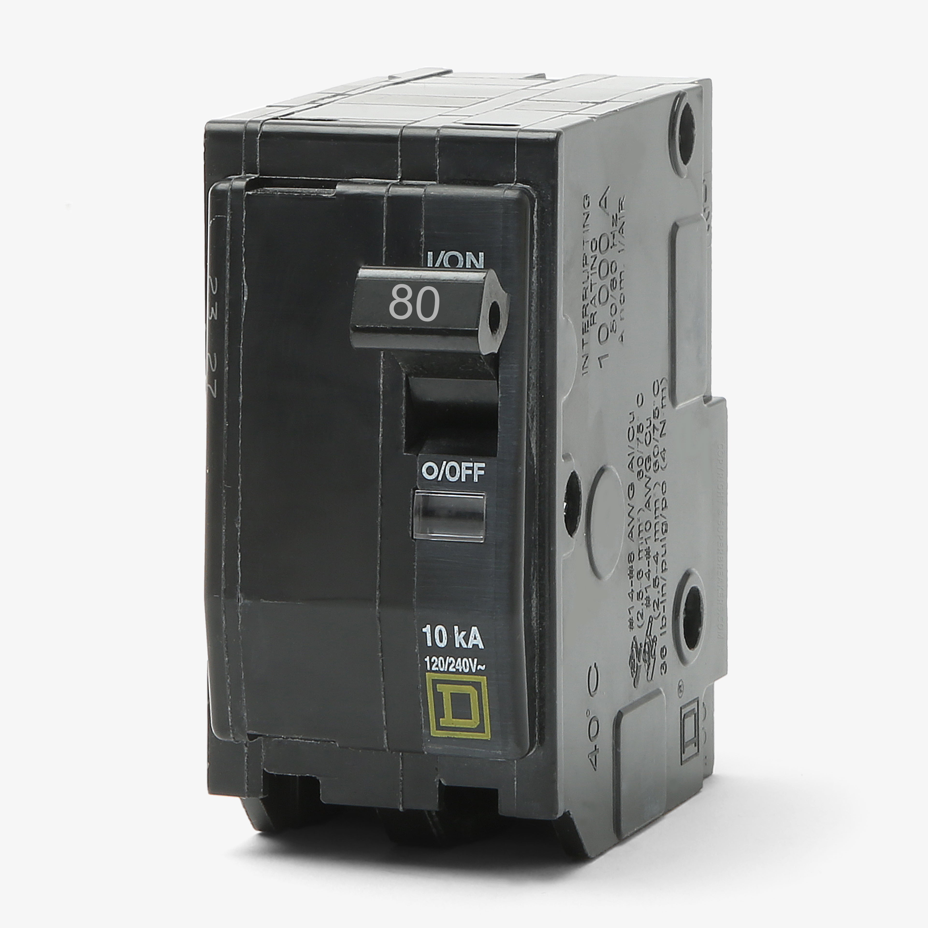 Square D QO280 - 80A 2 Pole Miniature Circuit Breaker – SuperBreakers