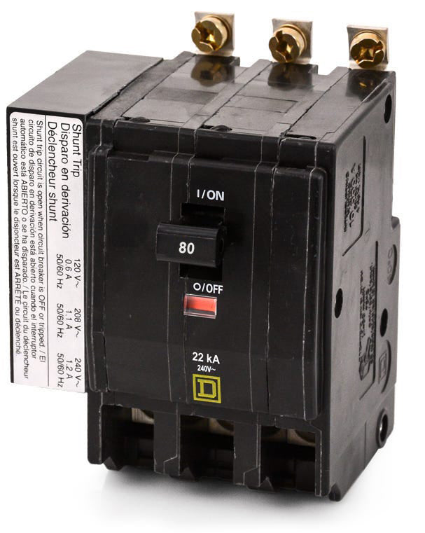 Square D QOB380VH1021 3 Pole Circuit Breaker SuperBreakers