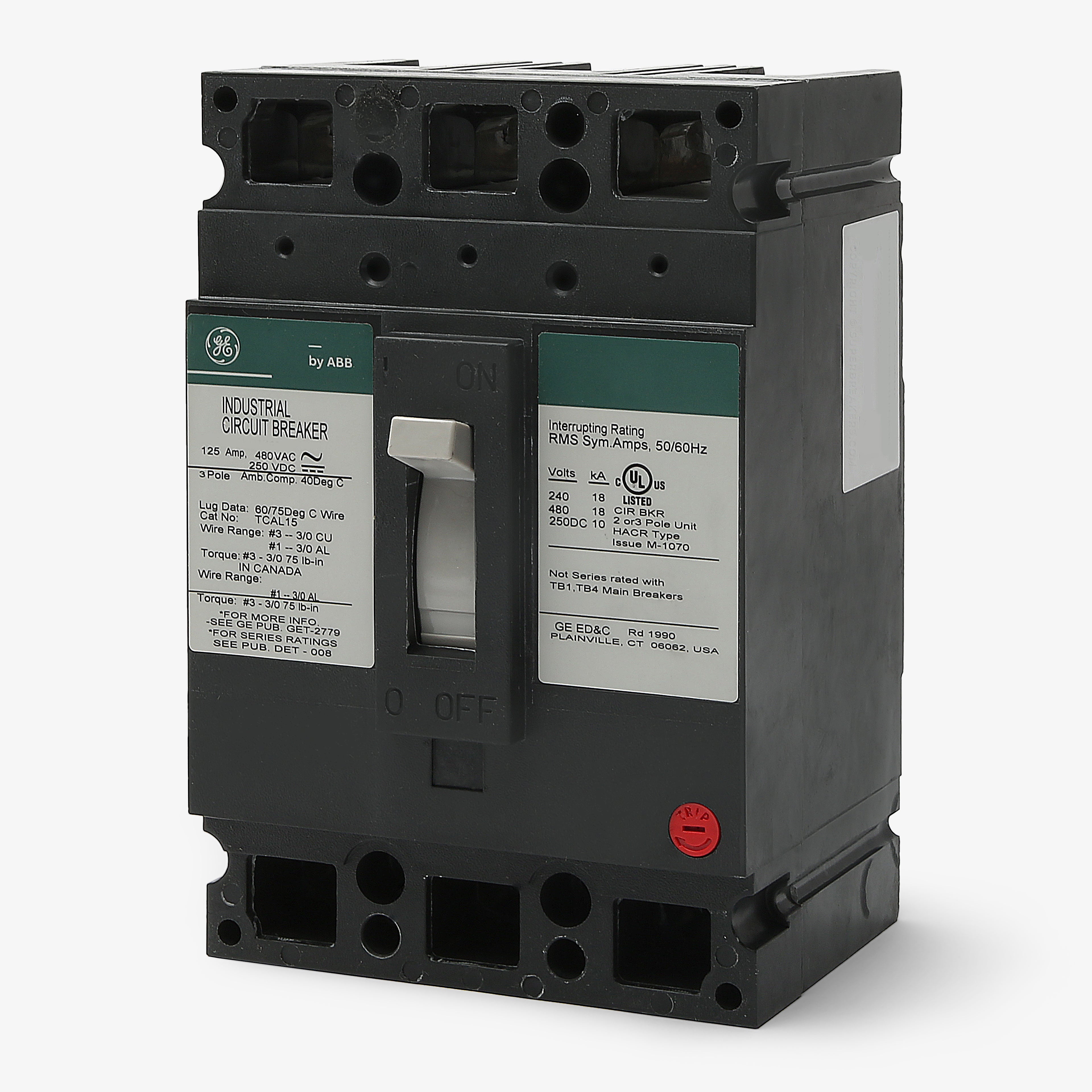 ABB / General Electric TED134020 - 20A 3 Pole Molded Case Circuit