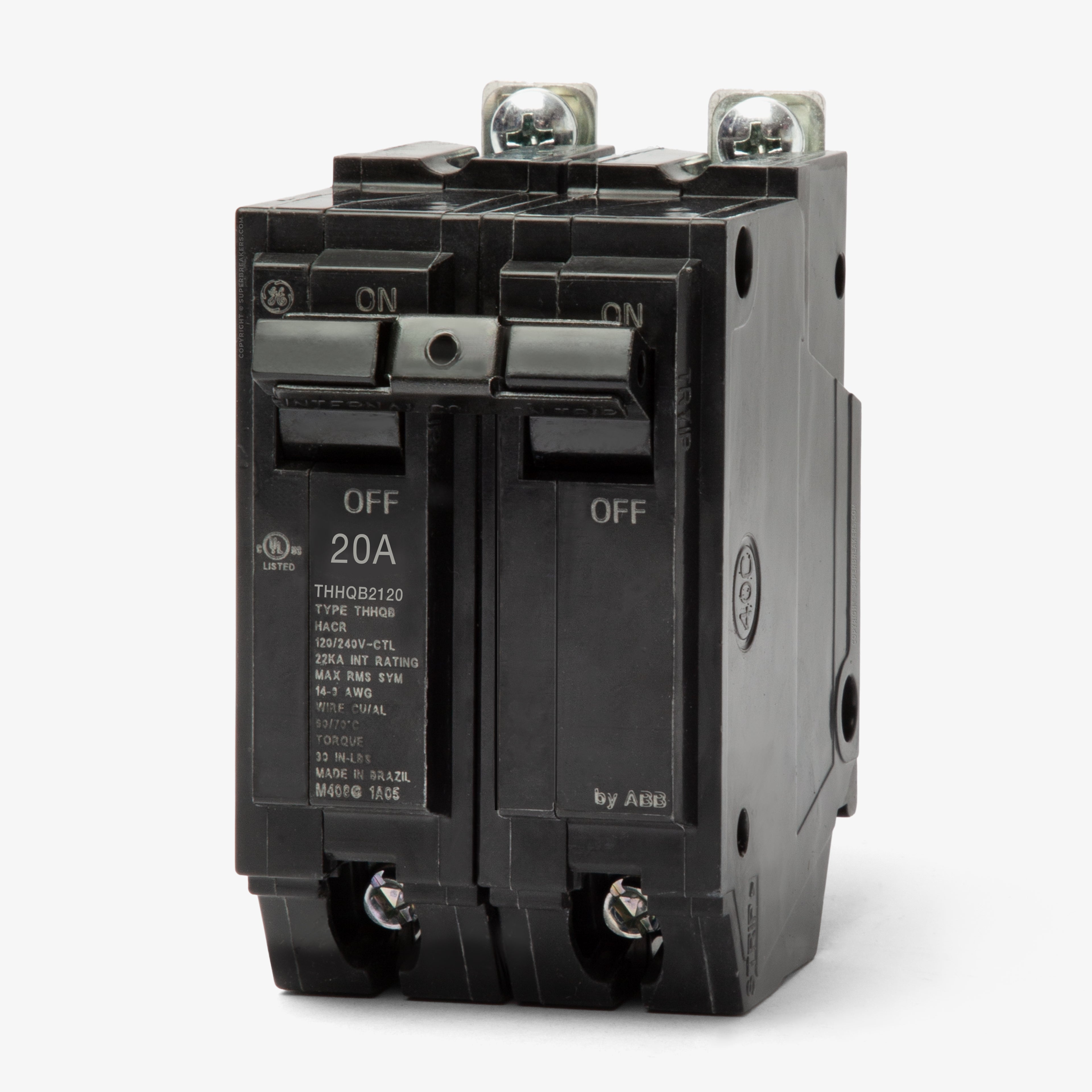 ABB / General Electric THHQB2120 - 20A 2 Pole Miniature Circuit
