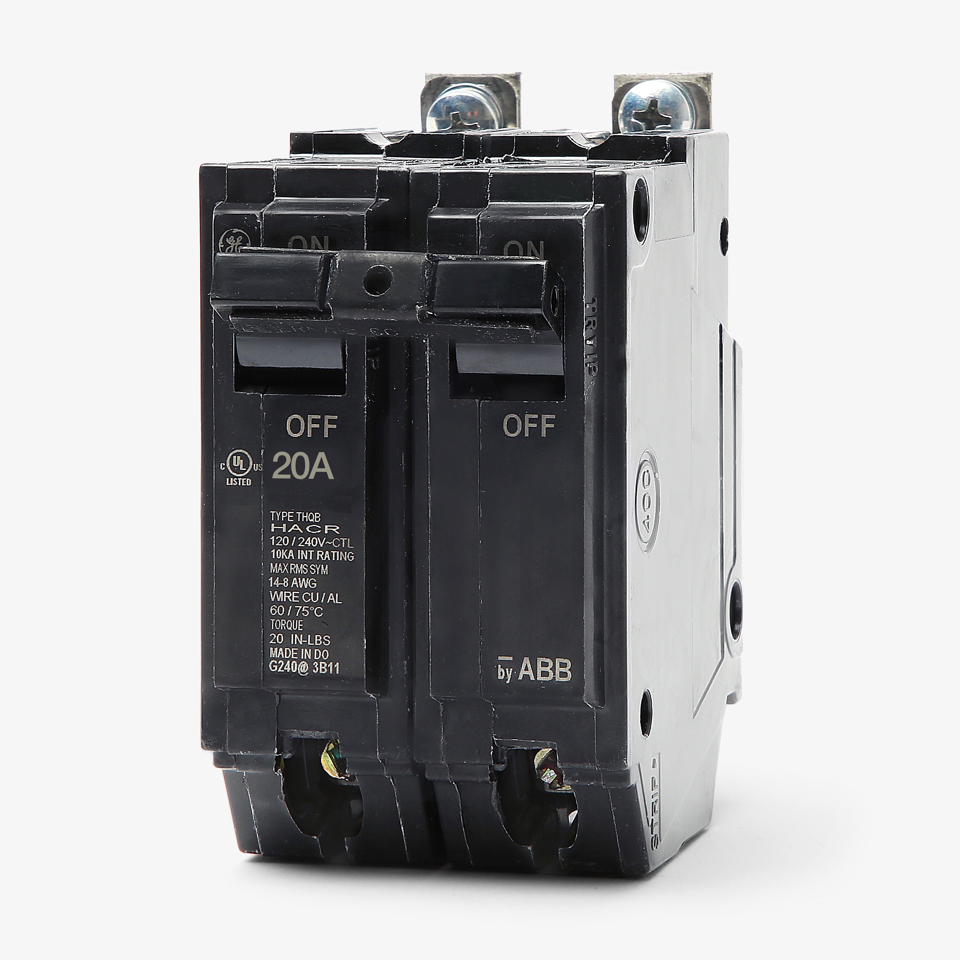 ABB / General Electric THQB2120 - 20A 2 Pole Miniature Circuit