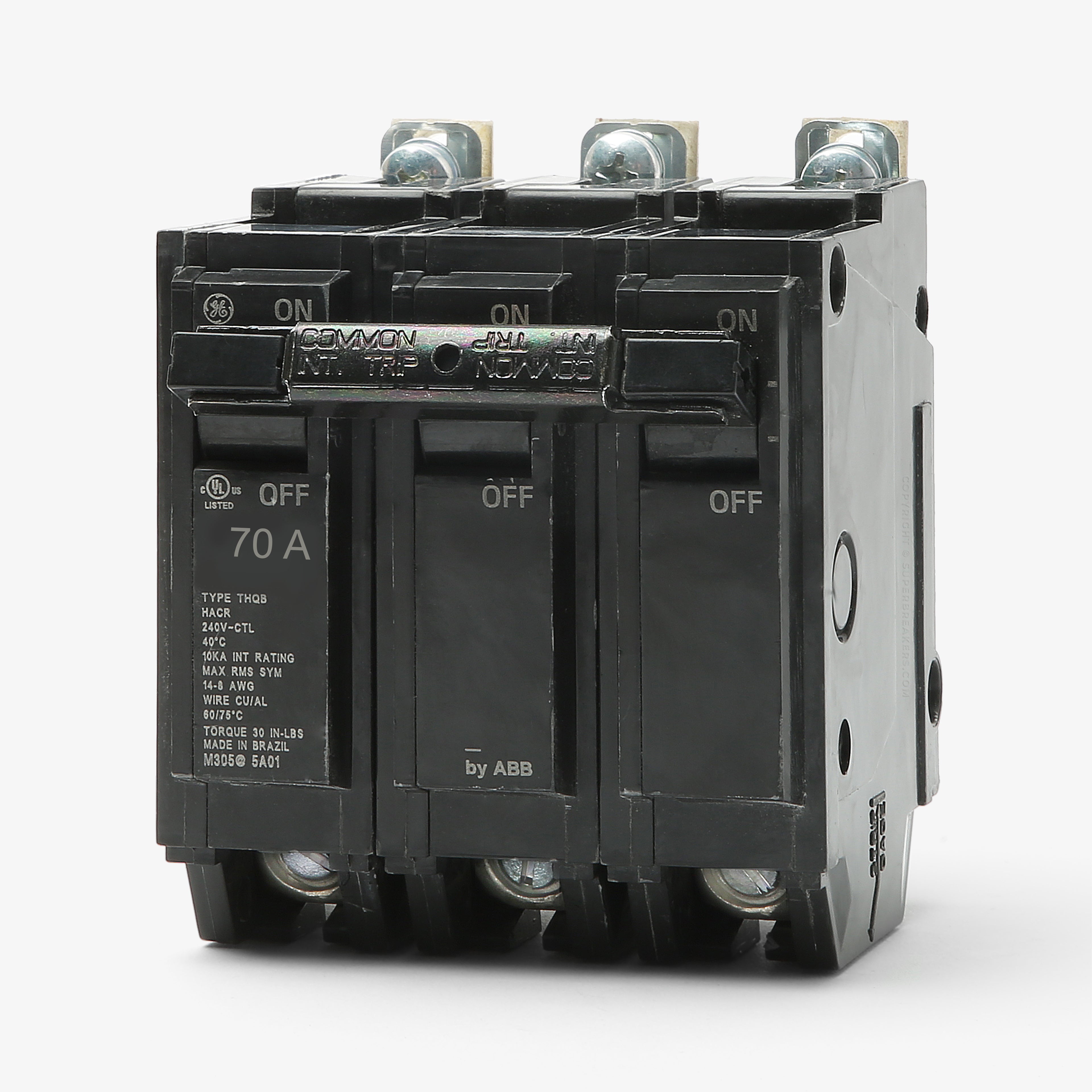 zep70　ウールボックス　500x290x100　３面ブラック ABB / General Electric THQB32070 - 70A 3 Pole Molded Case Circuit