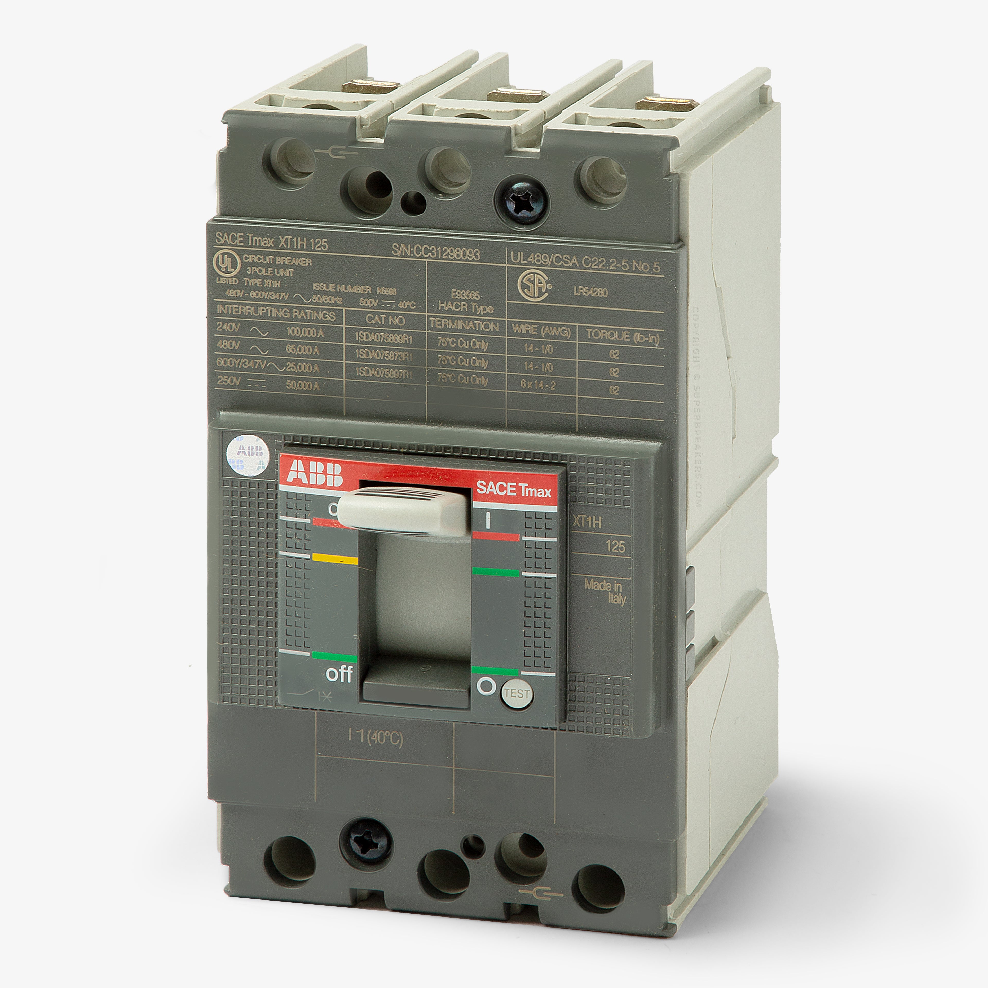 ABB XT1SU3040AFD000XXX Molded Case Circuit Breaker – SuperBreakers