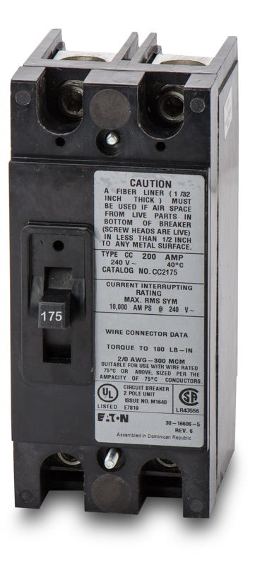 Eaton/Cutler-Hammer CC2175 2 Pole Circuit Breaker – SuperBreakers