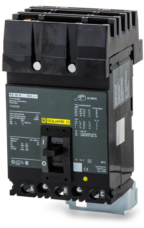 Square D FA32030 3 Pole Circuit Breaker – SuperBreakers
