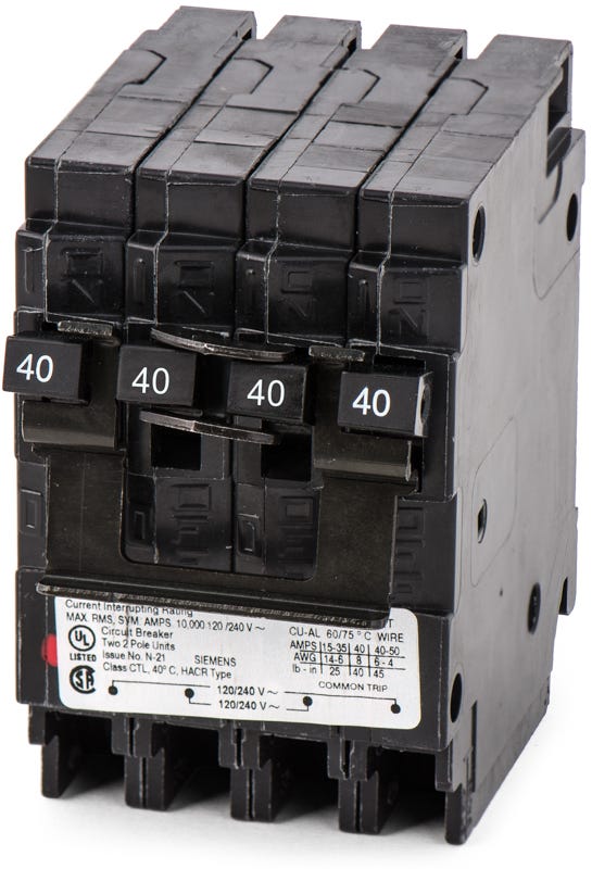 Siemens Q24040 2 Pole Circuit Breaker Superbreakers