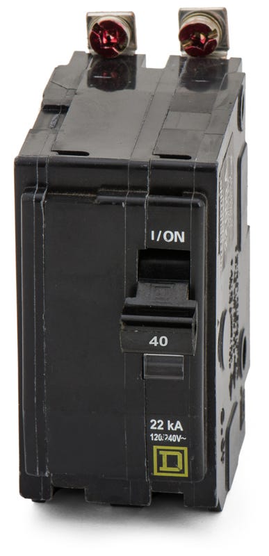 Square D QOB240VH Bolt On Circuit Breaker, 40 Amps, Number of