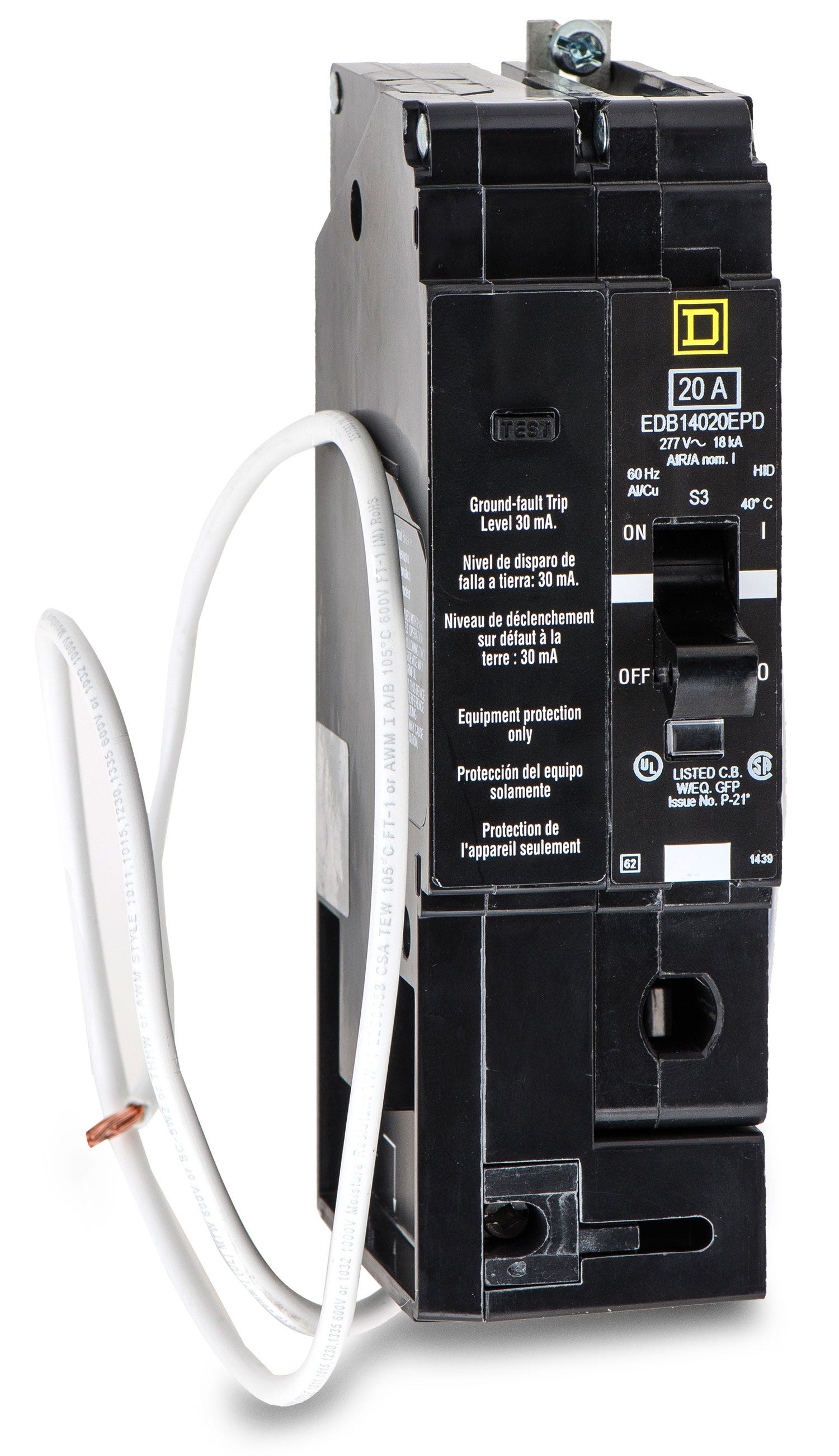 Square D EDB14020EPD 1 Pole Circuit Breaker SuperBreakers
