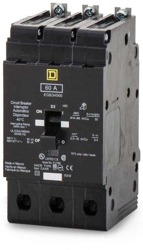 Square D EGB34060 3 Pole Circuit Breaker