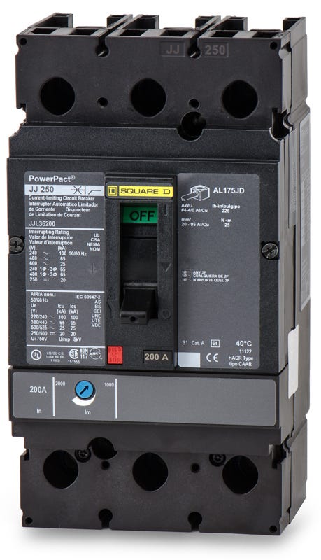 jj Square D JJL36200 3 Pole Circuit Breaker – SuperBreakers