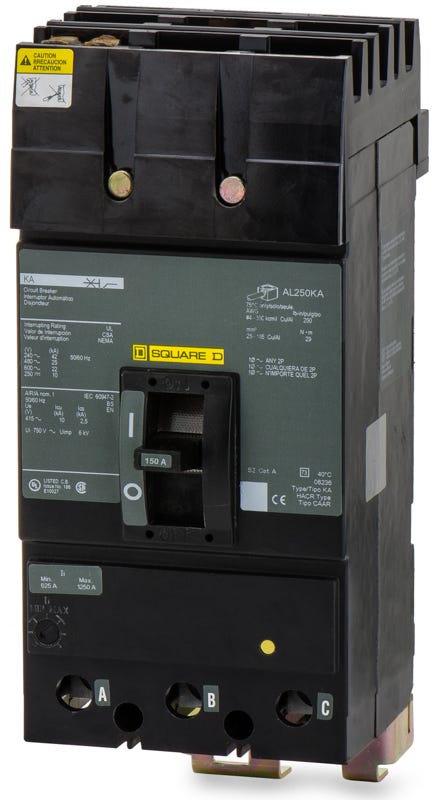 Square D KA36150 3 Pole Circuit Breaker – SuperBreakers