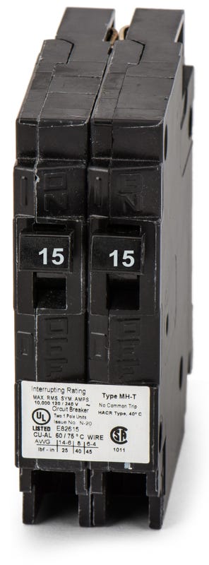 Siemens / Murray MP1515N - 15/15A Tandem Miniature Circuit Breaker