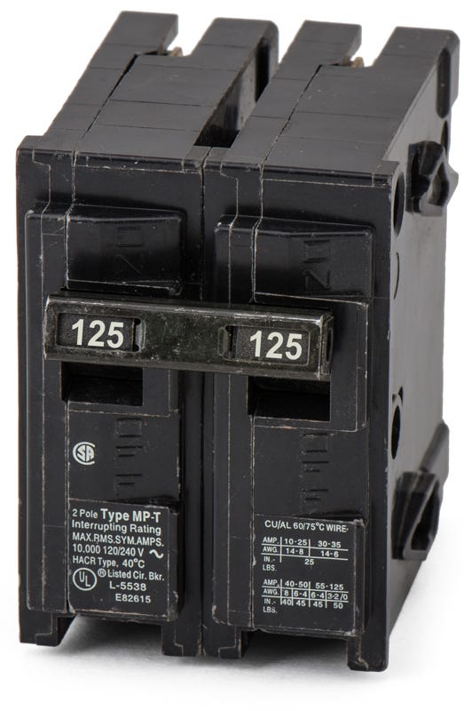 Siemens MP2125 - 125A 2 Pole Miniature Circuit Breaker – SuperBreakers