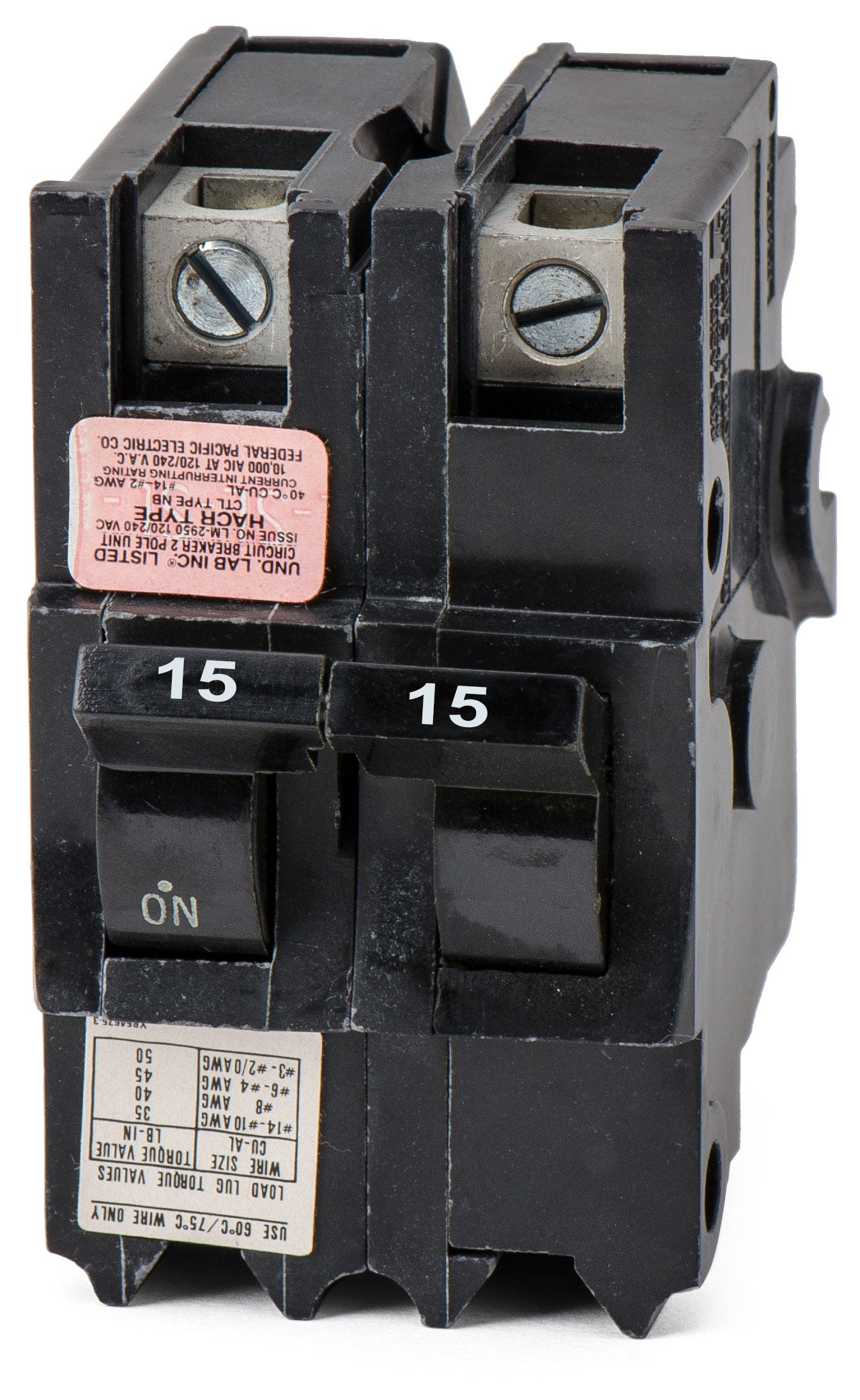 Federal Pacific NB221015 2 Pole Circuit Breaker SuperBreakers