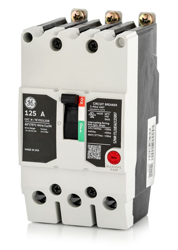 General Electric TEYD3125B 3 Pole Circuit Breaker – SuperBreakers