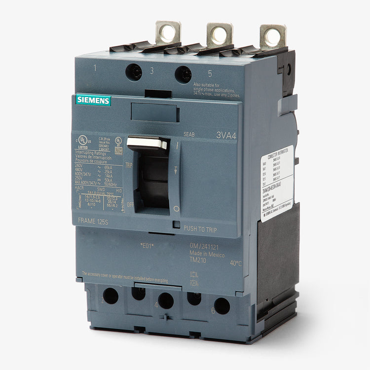 Siemens 3VA4110-4ED34-0AA0 - 100A 3 Pole Molded Case Circuit Breaker