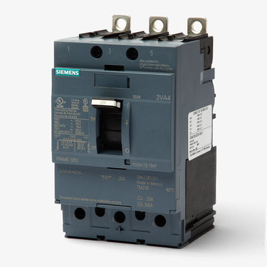 Siemens 3VA4120-6ED34-0AA0 - 20A 3 Pole Molded Case Circuit Breaker
