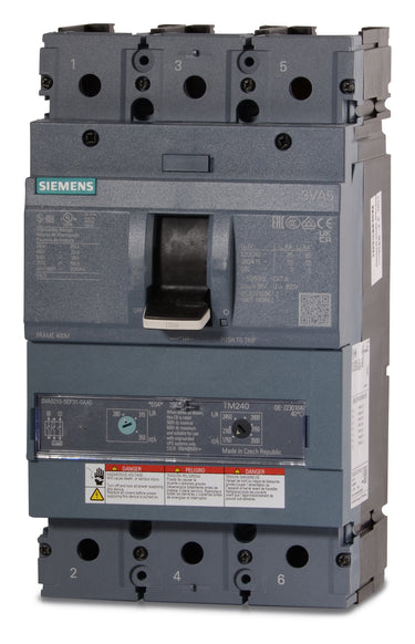 Siemens 3VA5210-5EF31-0AA0 - 100A 3 Pole Molded Case Circuit Breaker