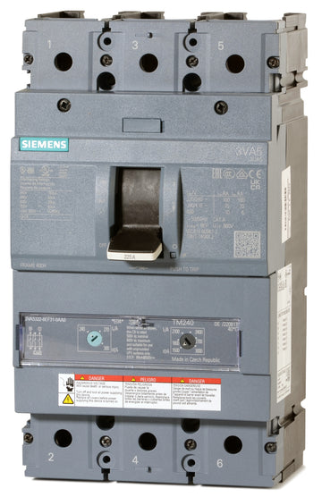 Siemens 3VA5322-6EF31-0AA0 - 225A 3 Pole Molded Case Circuit Breaker