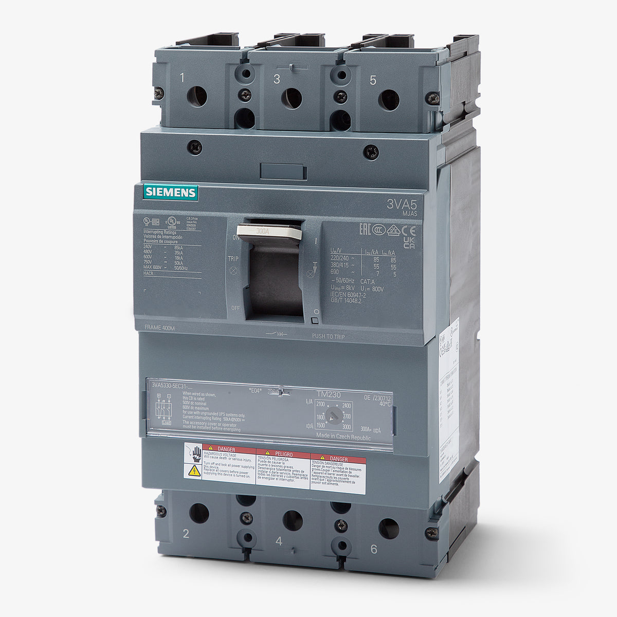 Siemens 3VA5330-5EC31-0AA0 - 300A 3 Pole Molded Case Circuit Breaker