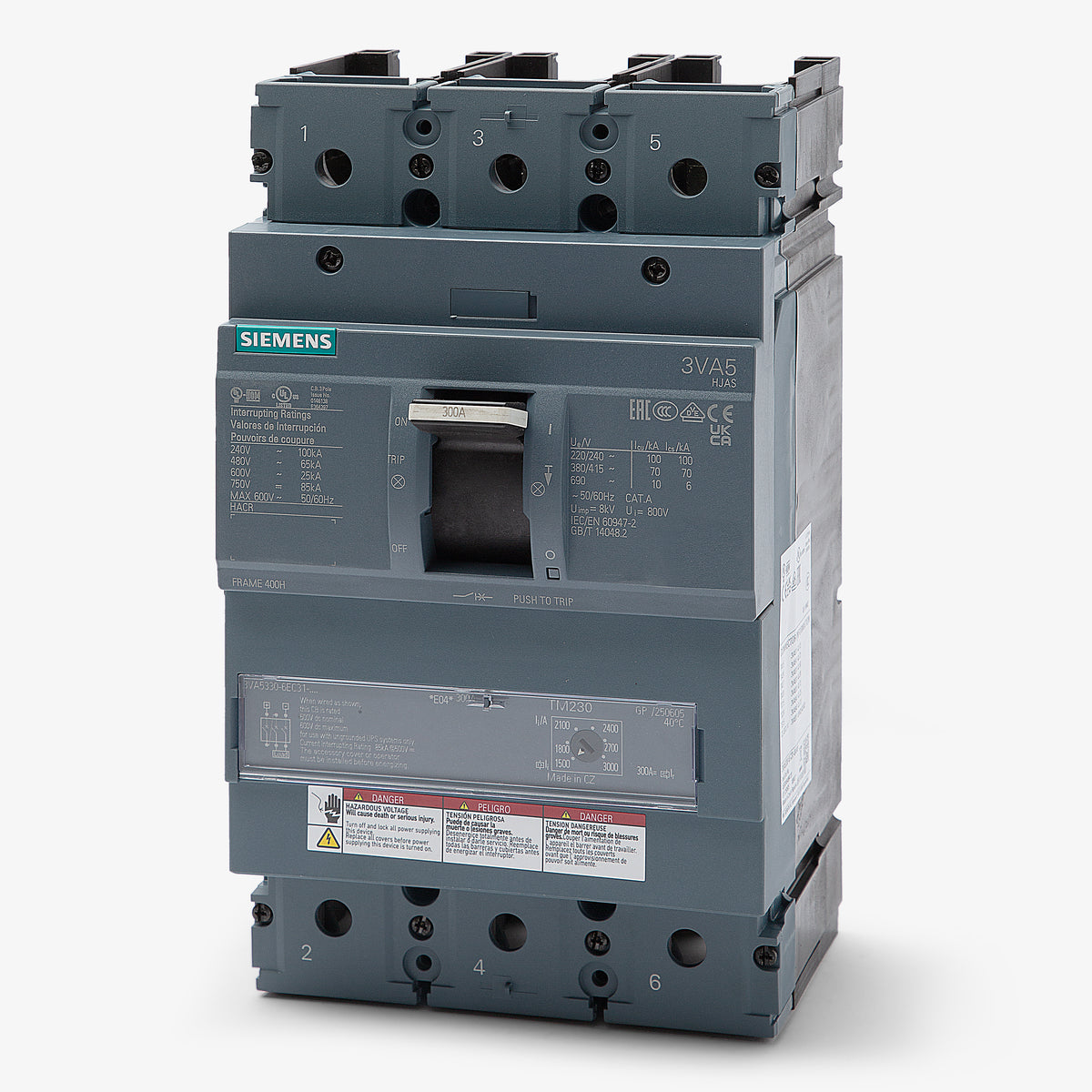 Siemens 3VA5330-6EC31-0AA0 - 300A 3 Pole Molded Case Circuit Breaker