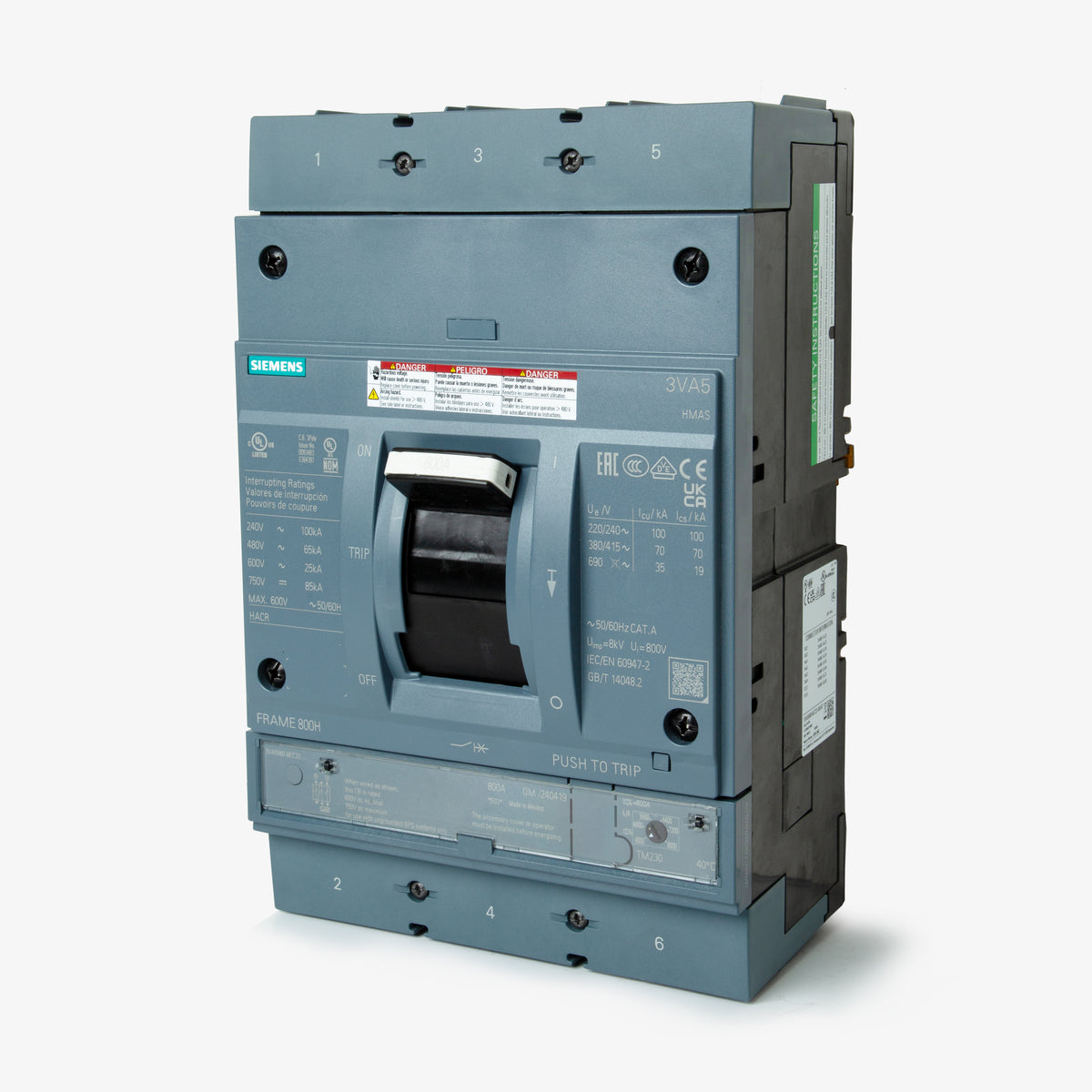 Siemens 3VA5580-6EC32-0AA0 - 800A 3 Pole Molded Case Circuit Breaker
