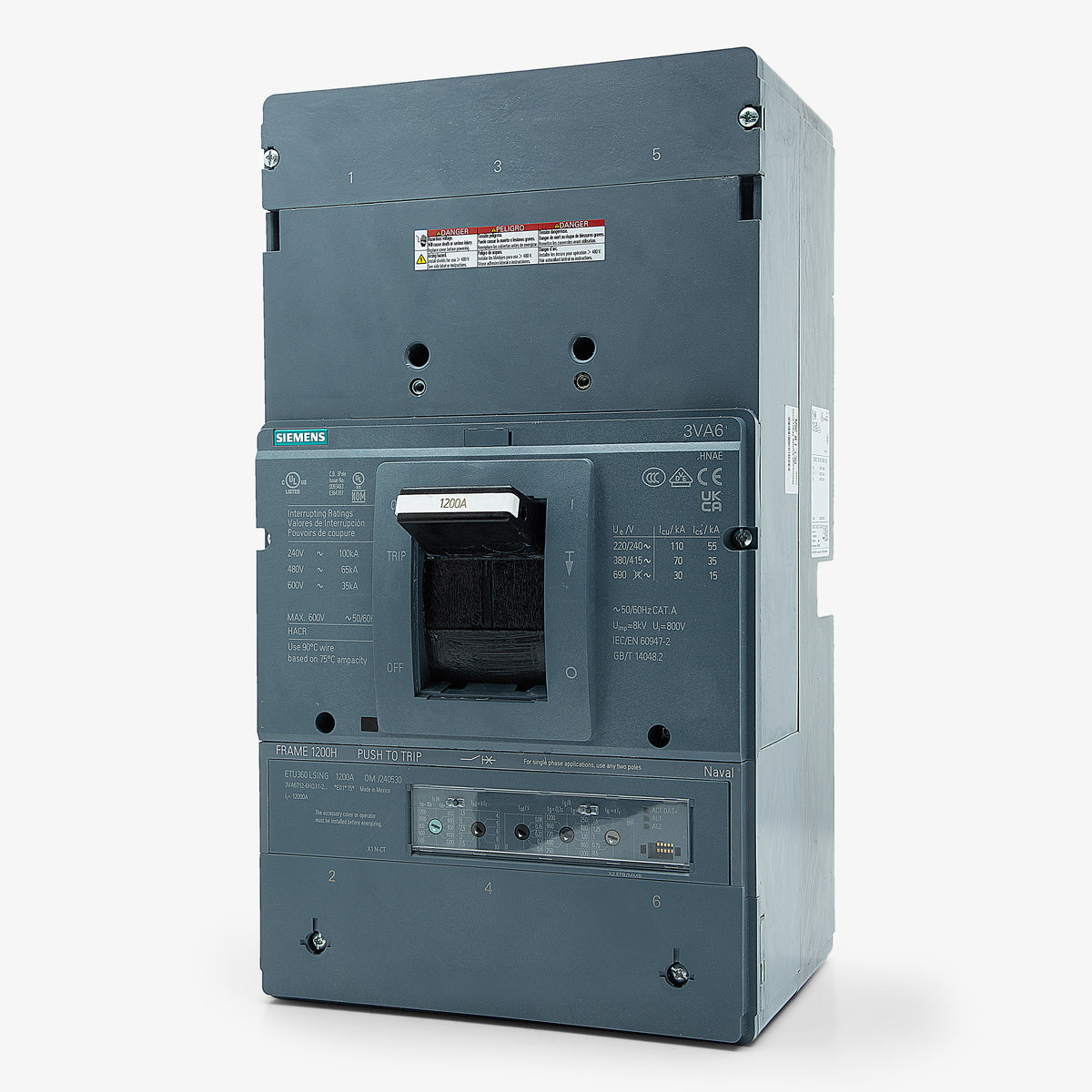 Siemens 3VA6712-6HN31-0AA0 - 1200A 3 Pole Molded Case Circuit Breaker