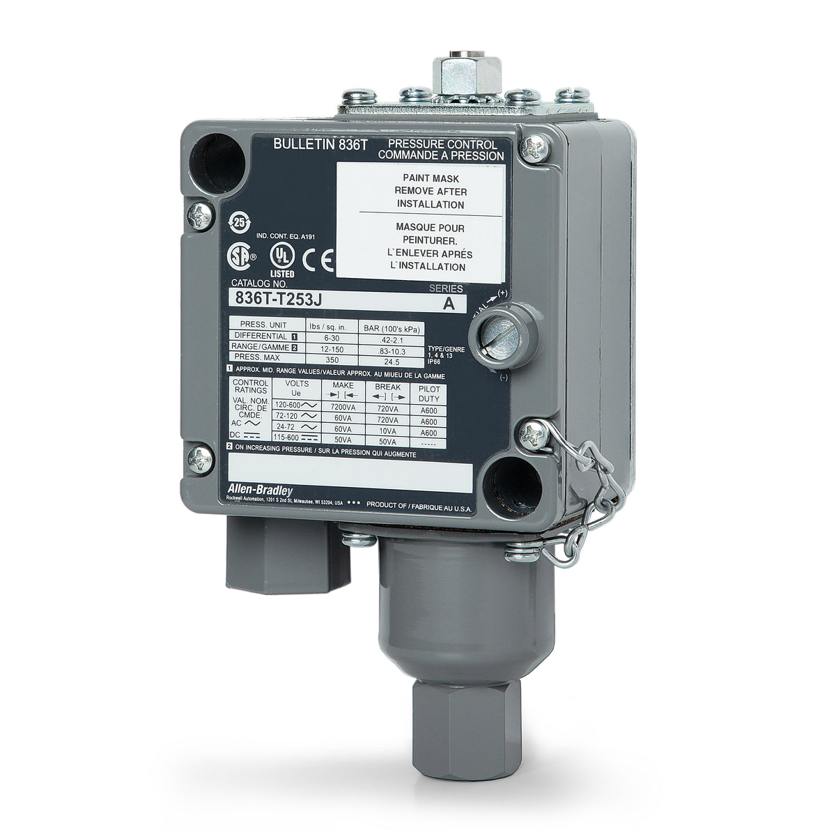 Allen-Bradley 836T-T253J Pressure Switch