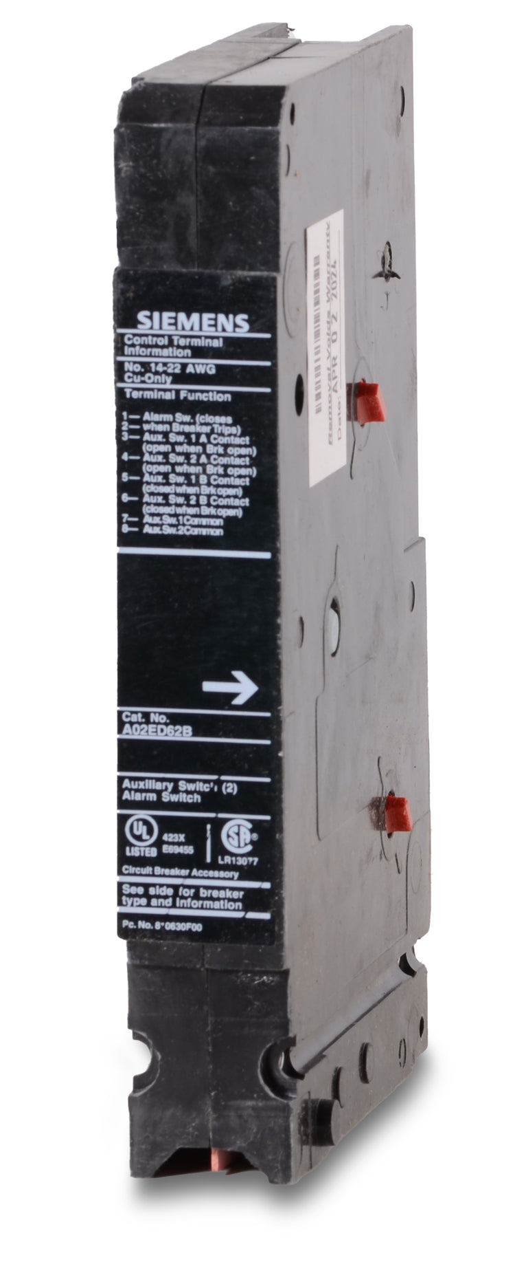 Siemens A02ED62B Auxiliary Switch