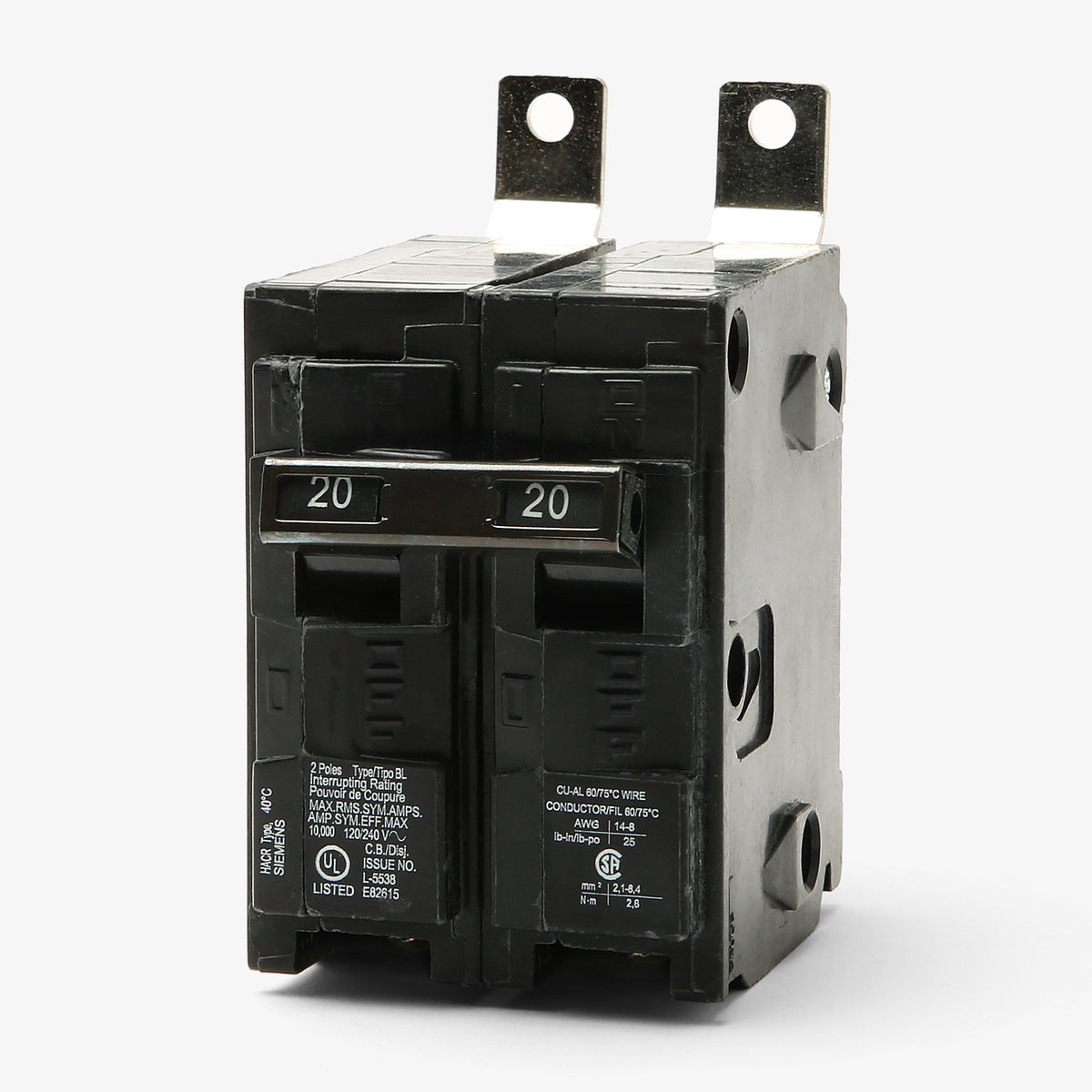 Siemens B220HH00S01 - 20A 2 Pole Molded Case Circuit Breaker