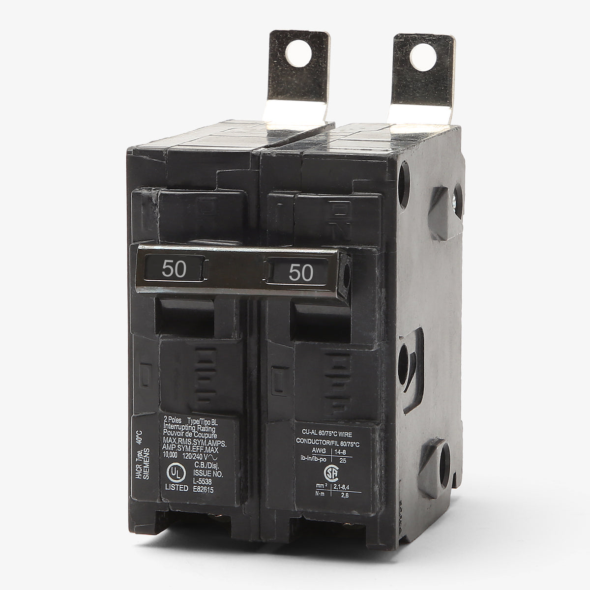 Siemens B250H - 50A 2 Pole Molded Case Circuit Breaker