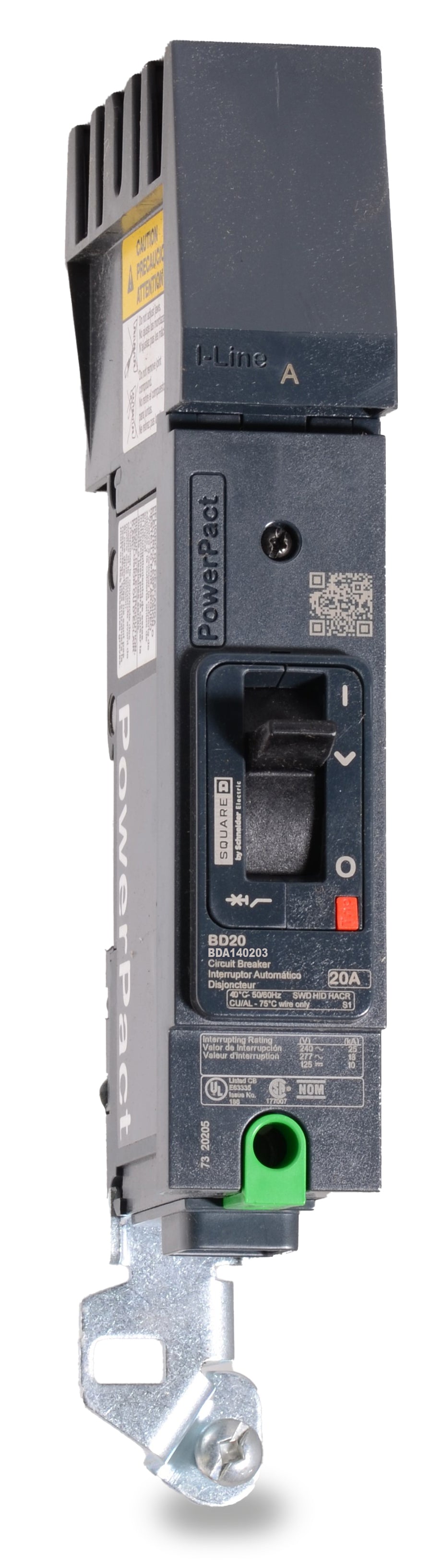 Square D BDA140203 - 20A 1 Pole Molded Case Circuit Breaker