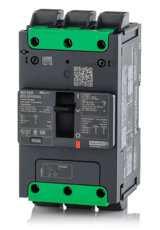 Square D BDL36100SA - 100A 3 Pole Molded Case Circuit Breaker