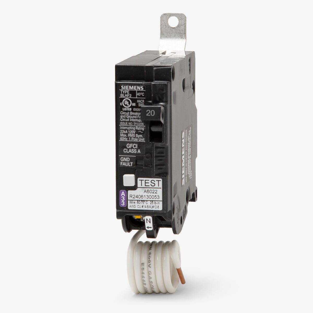 Siemens BF120AH - 20A GFCI Molded Case Circuit Breaker