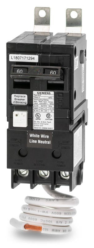 Siemens BF260AH - 60A GFCI Molded Case Circuit Breaker