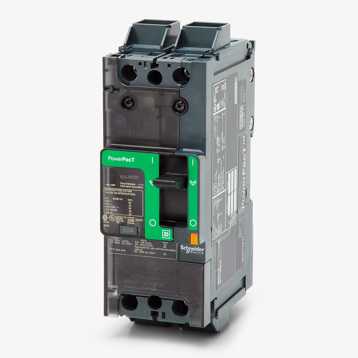 Square D BJL26020 - 20A 2 Pole Molded Case Circuit Breaker