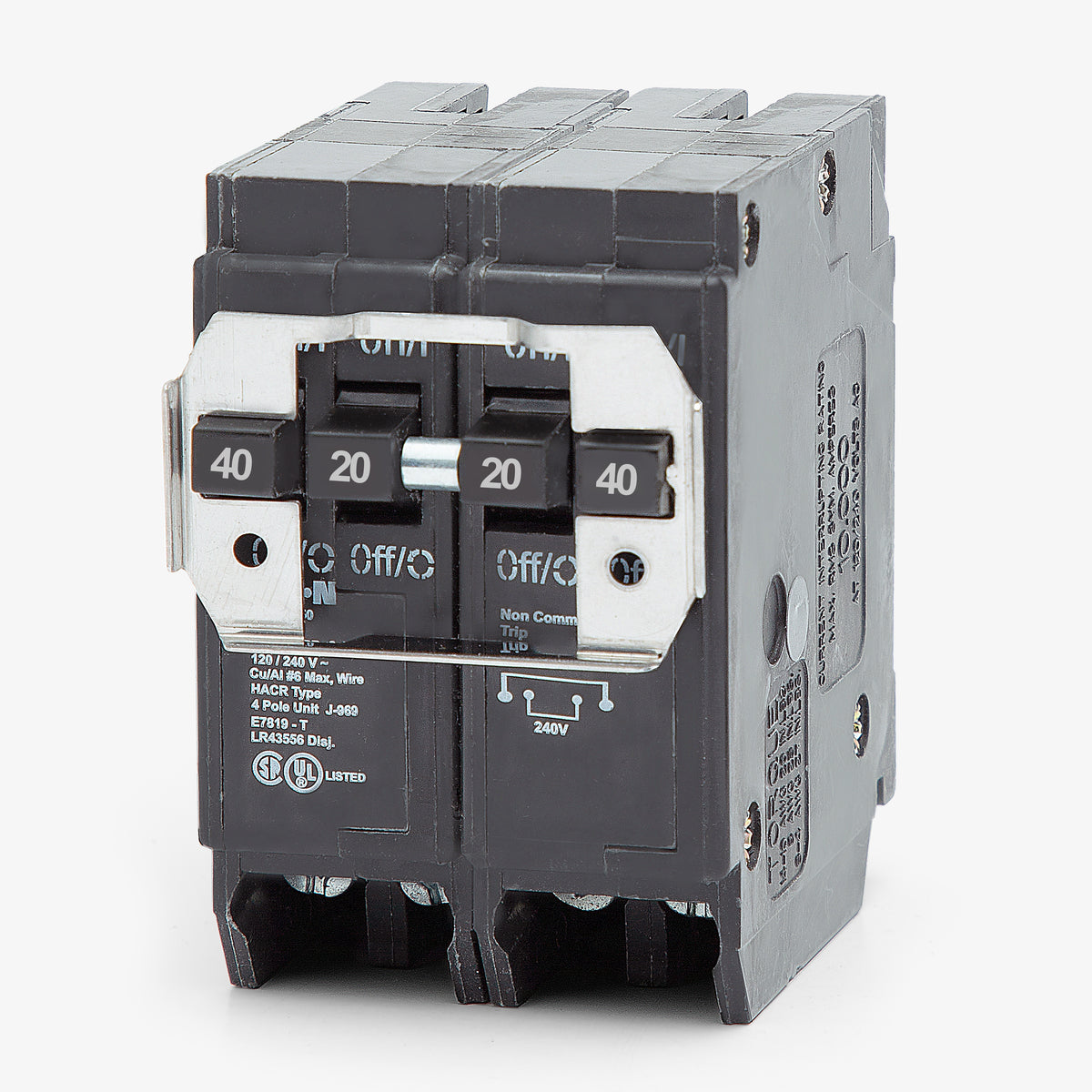 Eaton / Cutler-Hammer BQ240220 - 40/20A Quadplex Miniature Circuit Breaker