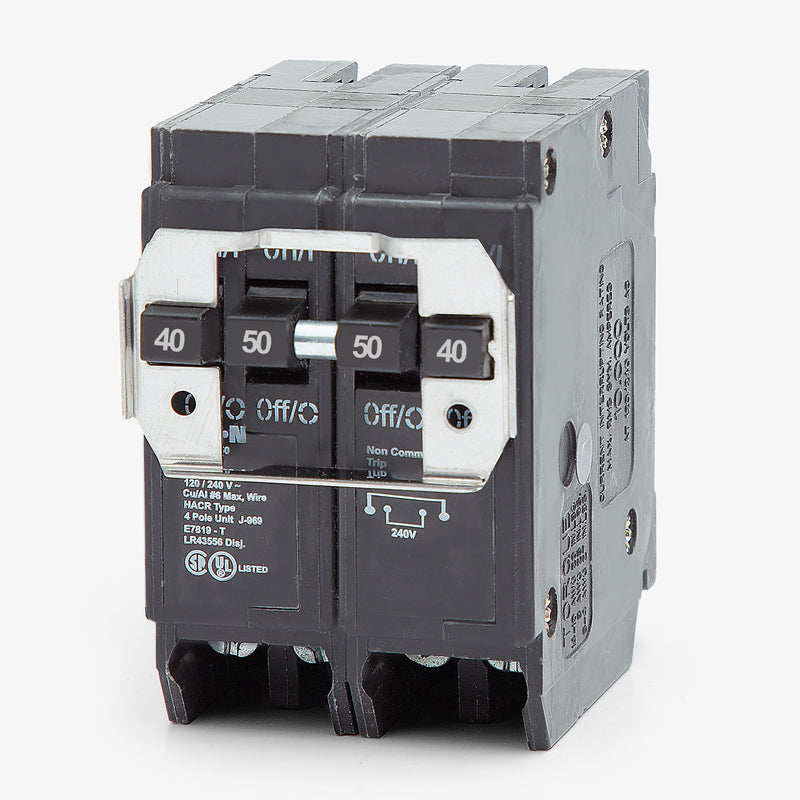 Eaton / Cutler-Hammer BQ240250 - 40/50A Quadplex Miniature Circuit Breaker