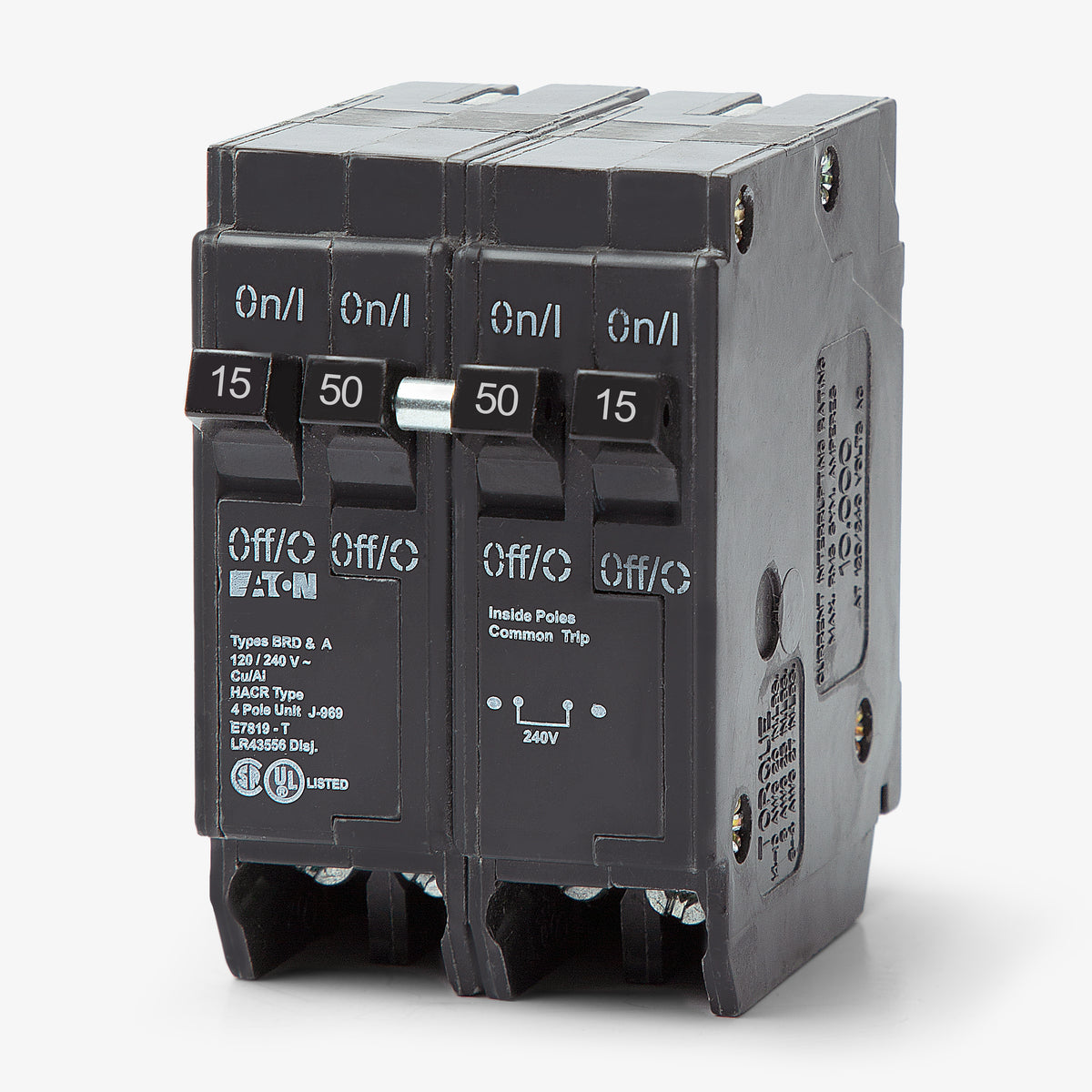 Eaton / Cutler-Hammer BQ2502115 - 15/50A Quadplex Miniature Circuit Breaker