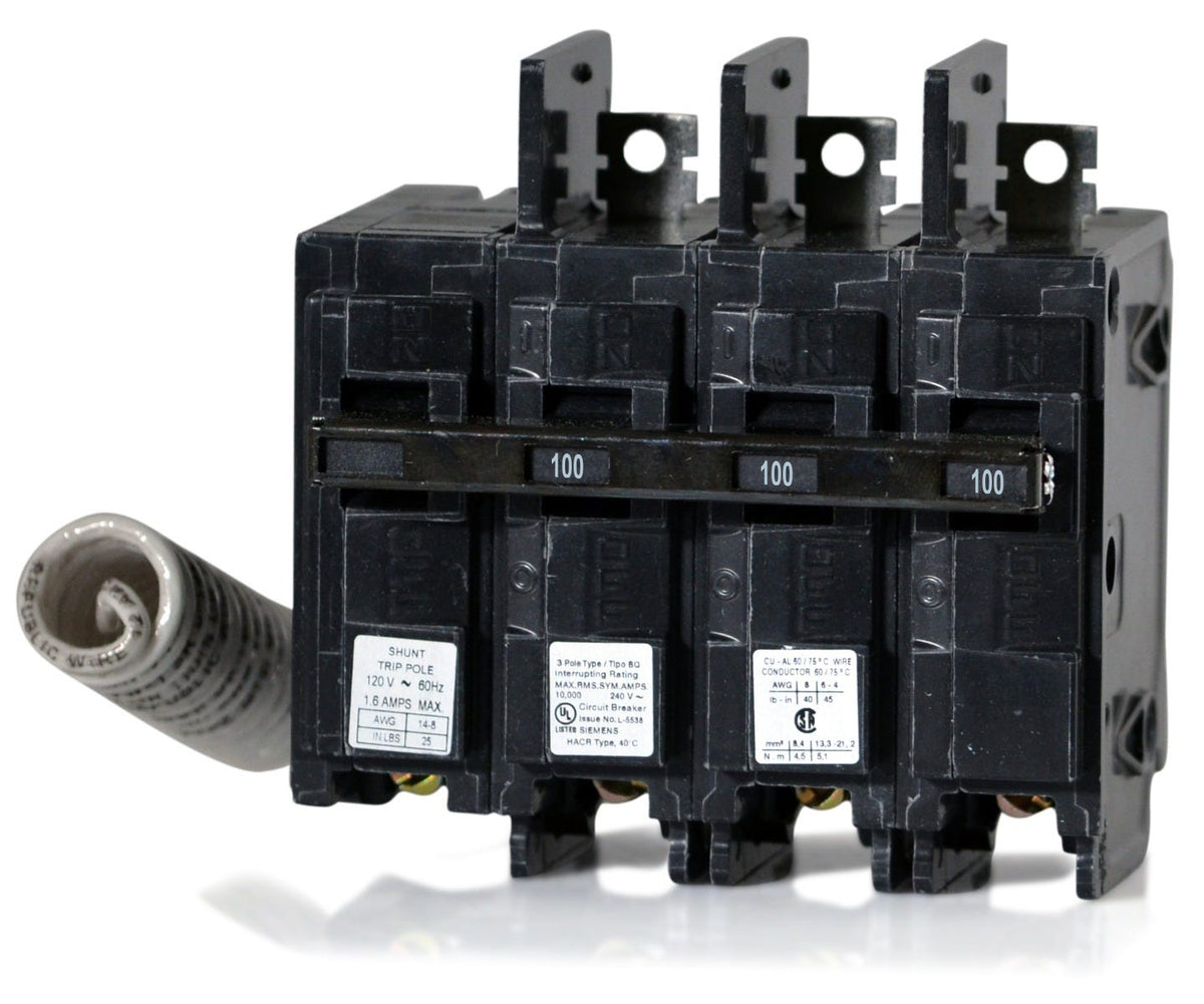 Siemens BQ3B10000S01 - 100A 3 Pole Molded Case Circuit Breaker