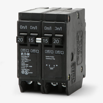 Eaton / Cutler-Hammer BQC2152120 - 15/20/20A Quadplex Miniature Circuit Breaker